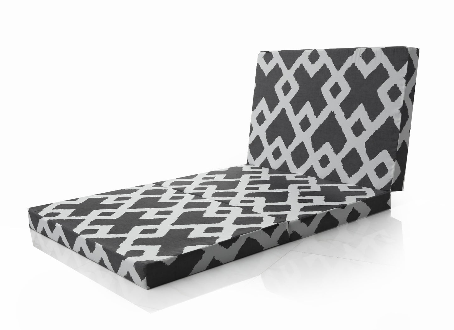Foldable Mattress- Grey Diamond