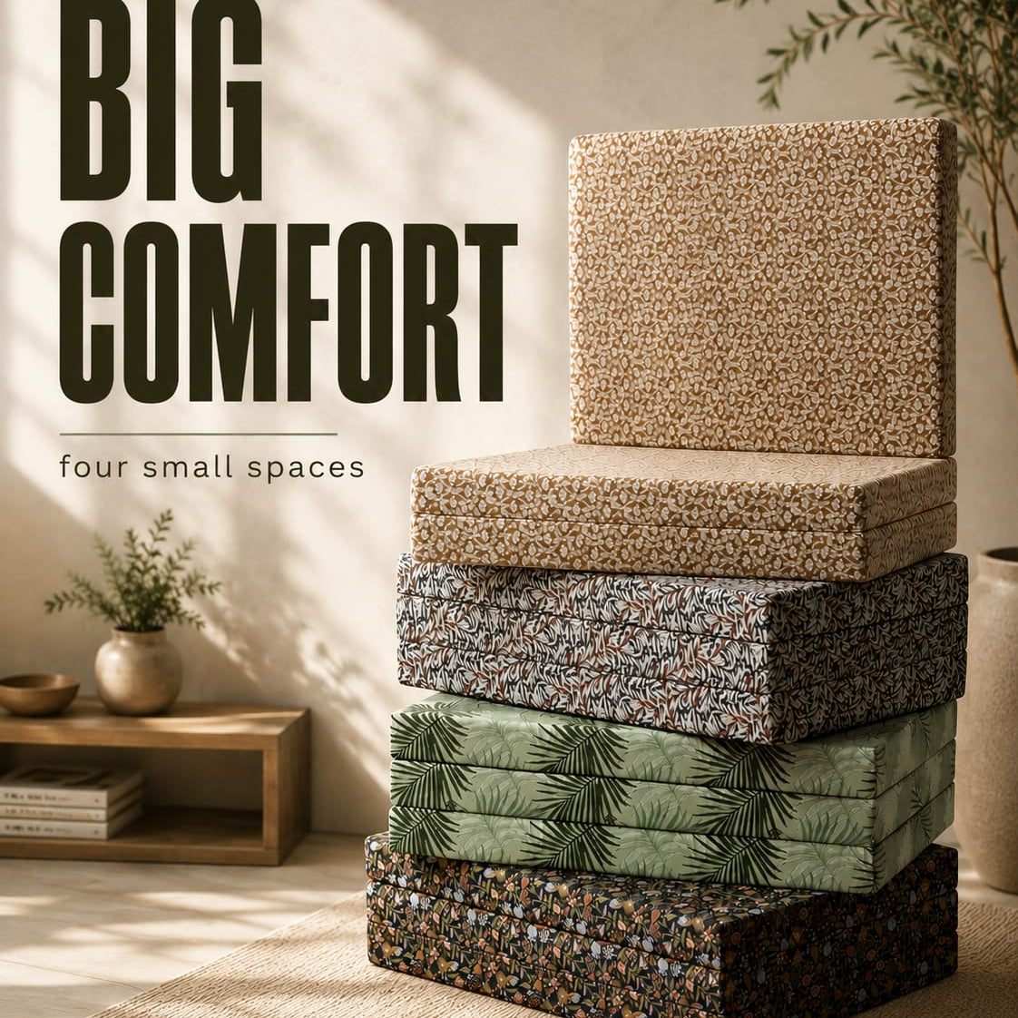 Foldable Mattress-Assorted(F) Protectors Apricot