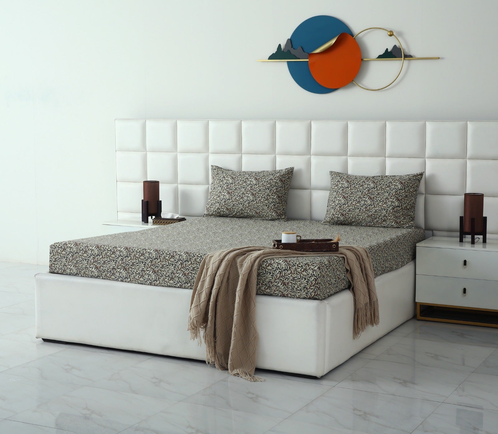 Fitted Bed Sheet- Brown Jewel Fitted Sheets Apricot