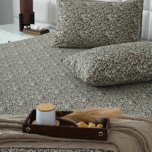 Fitted Bed Sheet- Brown Jewel Fitted Sheets Apricot
