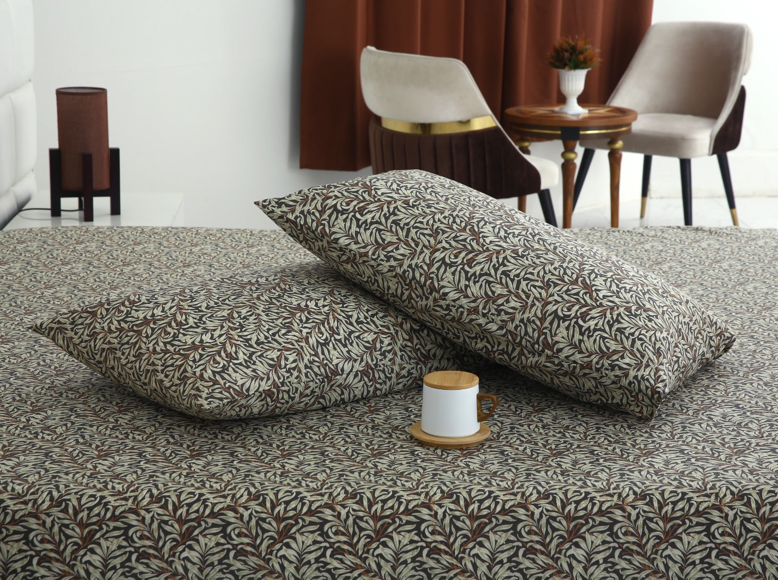 Fitted Bed Sheet- Brown Jewel Fitted Sheets Apricot