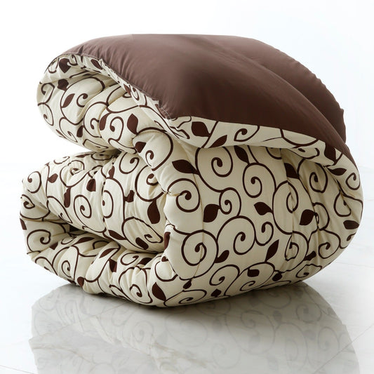 1 PC Double Winter Razai- Moca Motif Comforters Apricot