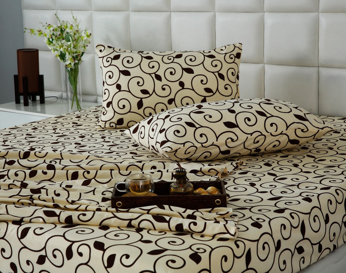 Fitted Bed Sheet- FTM003 Fitted Sheets Apricot