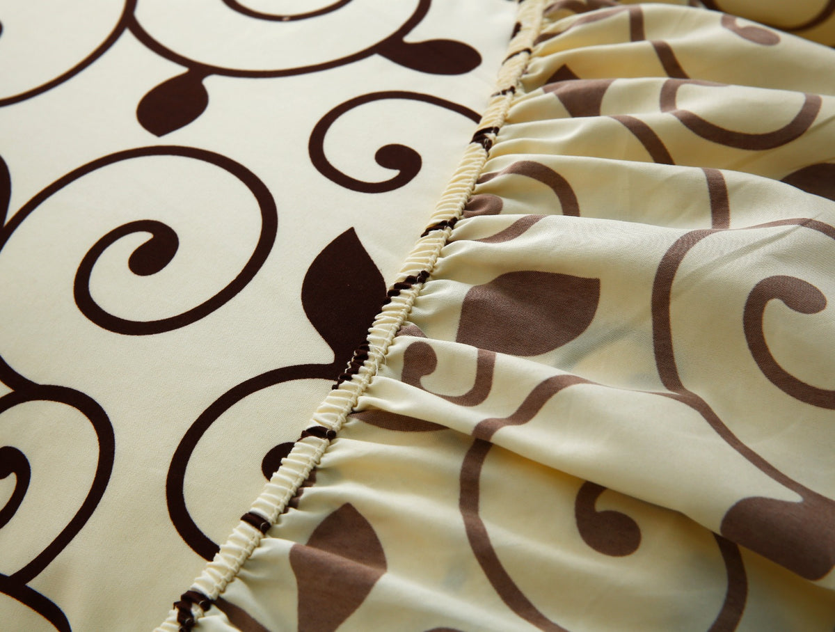Fitted Bed Sheet- FTM003 Fitted Sheets Apricot