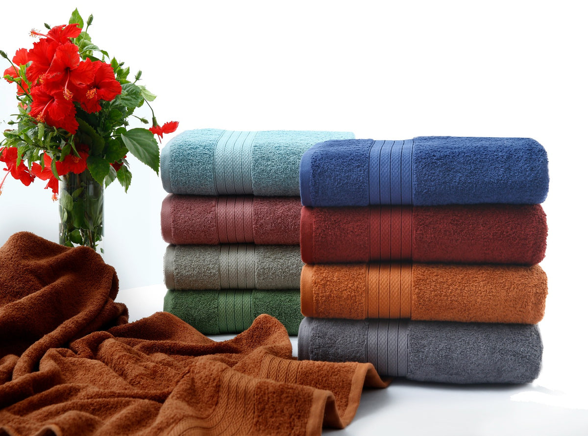 1 PC 100% Cotton Towel (16078)- Storm Blue