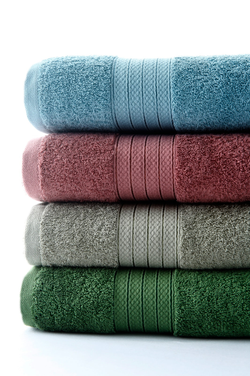 1 PC 100% Cotton Towel (16079)- Dessert Sage
