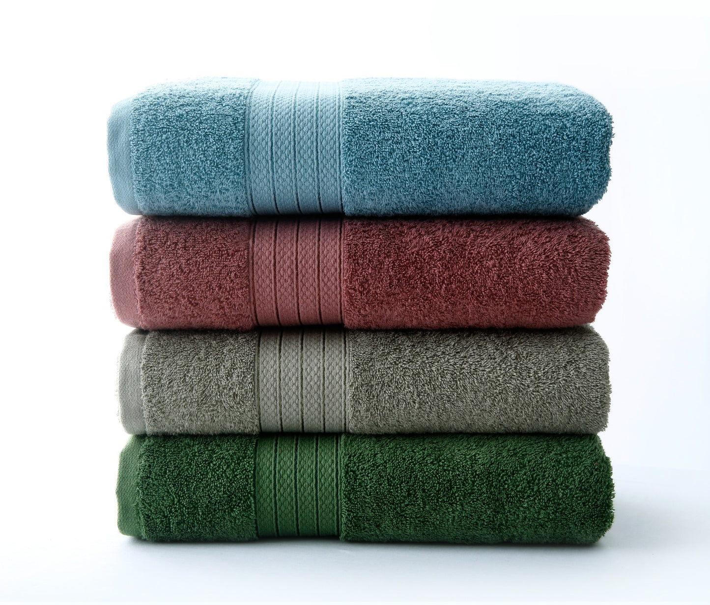 1 PC 100% Cotton Towel (16078)- Storm Blue
