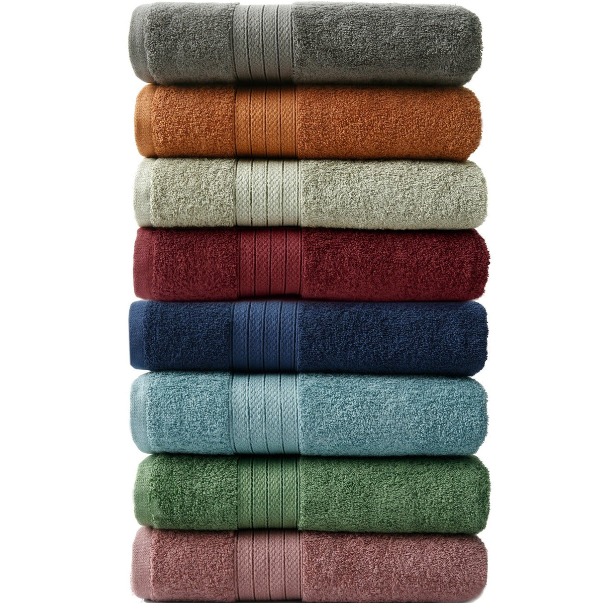 1 PC 100% Cotton Towel (16078)- Storm Blue