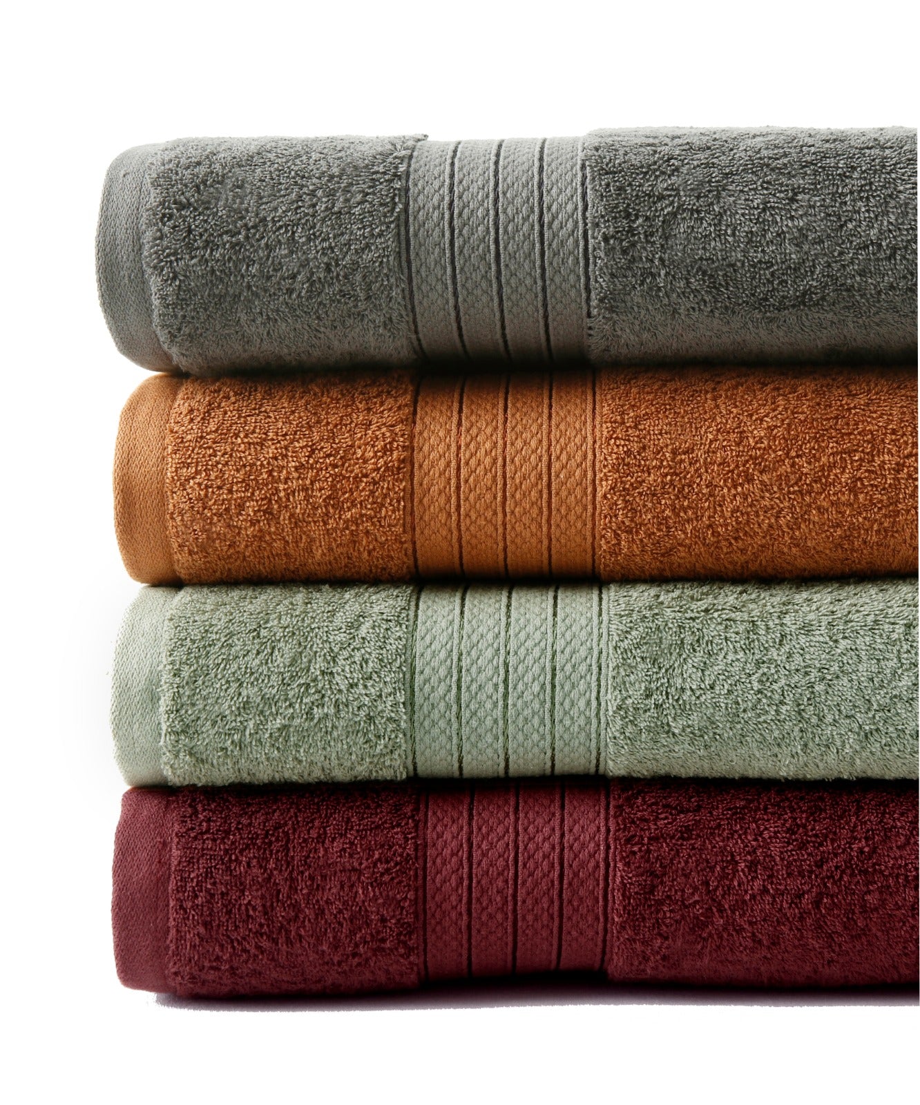 1 PC 100% Cotton Towel (16079)- Dessert Sage