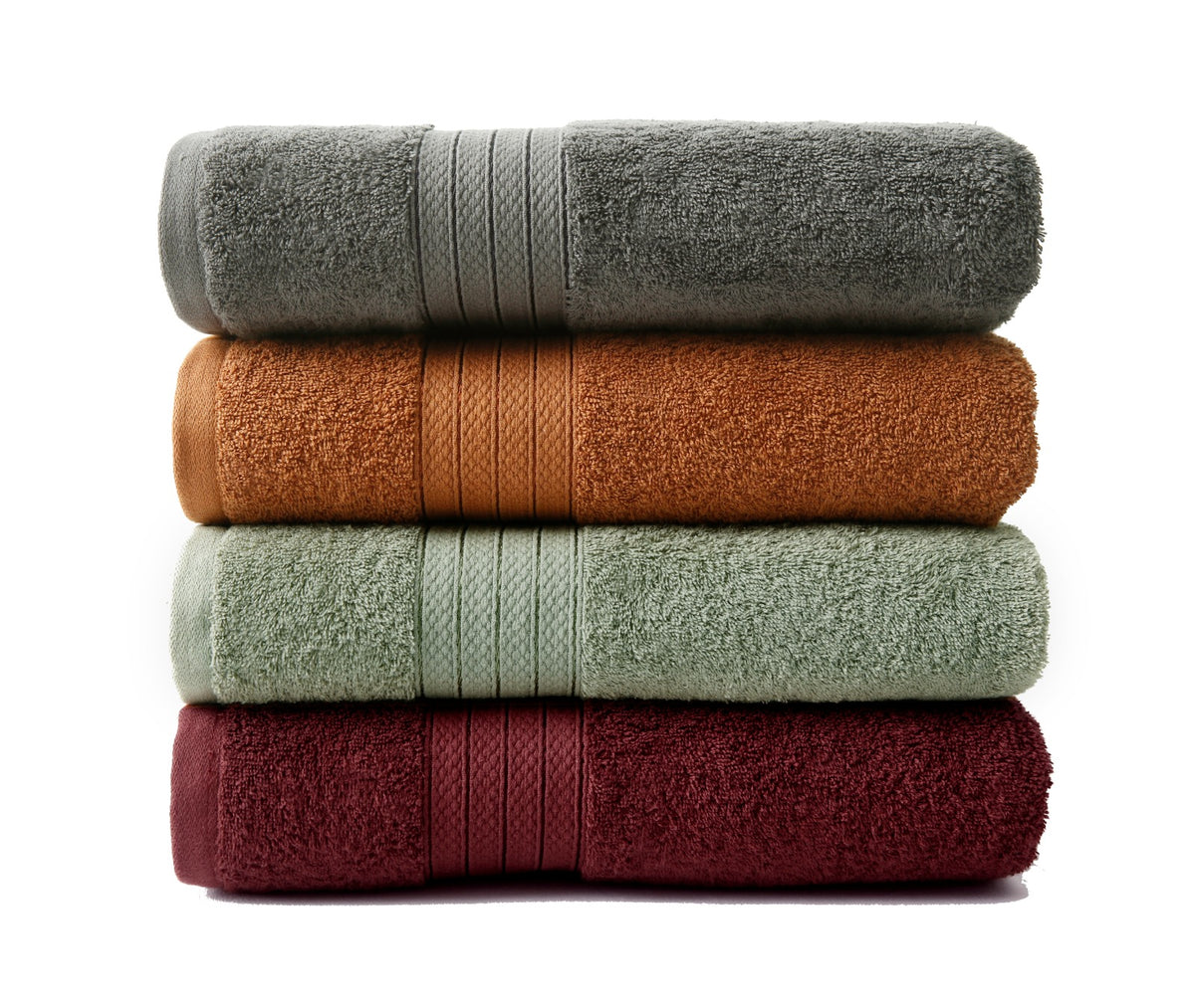 1 PC 100% Cotton Towel (16079)- Dessert Sage