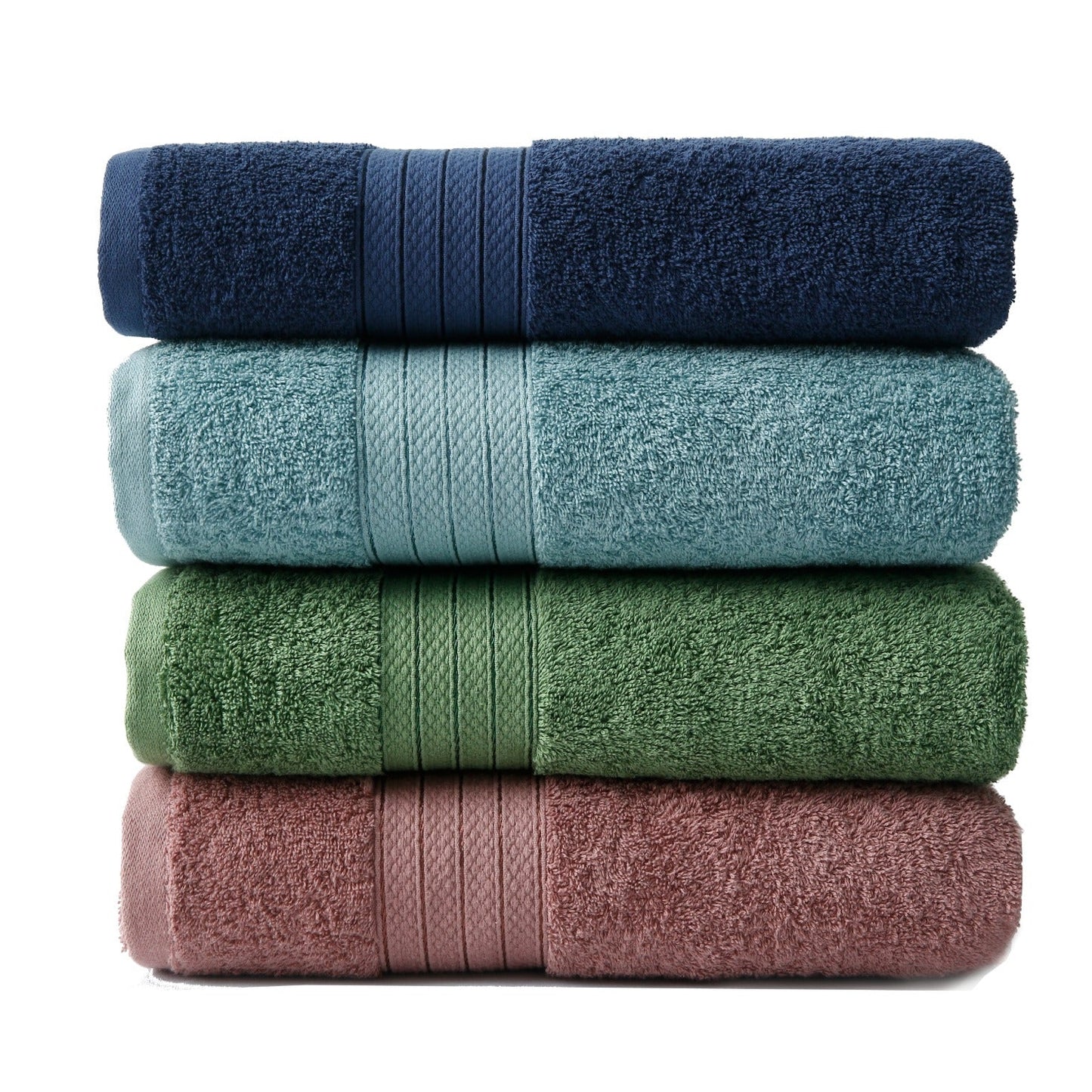 1 PC 100% Cotton Towel (16081)- Dusty Pink