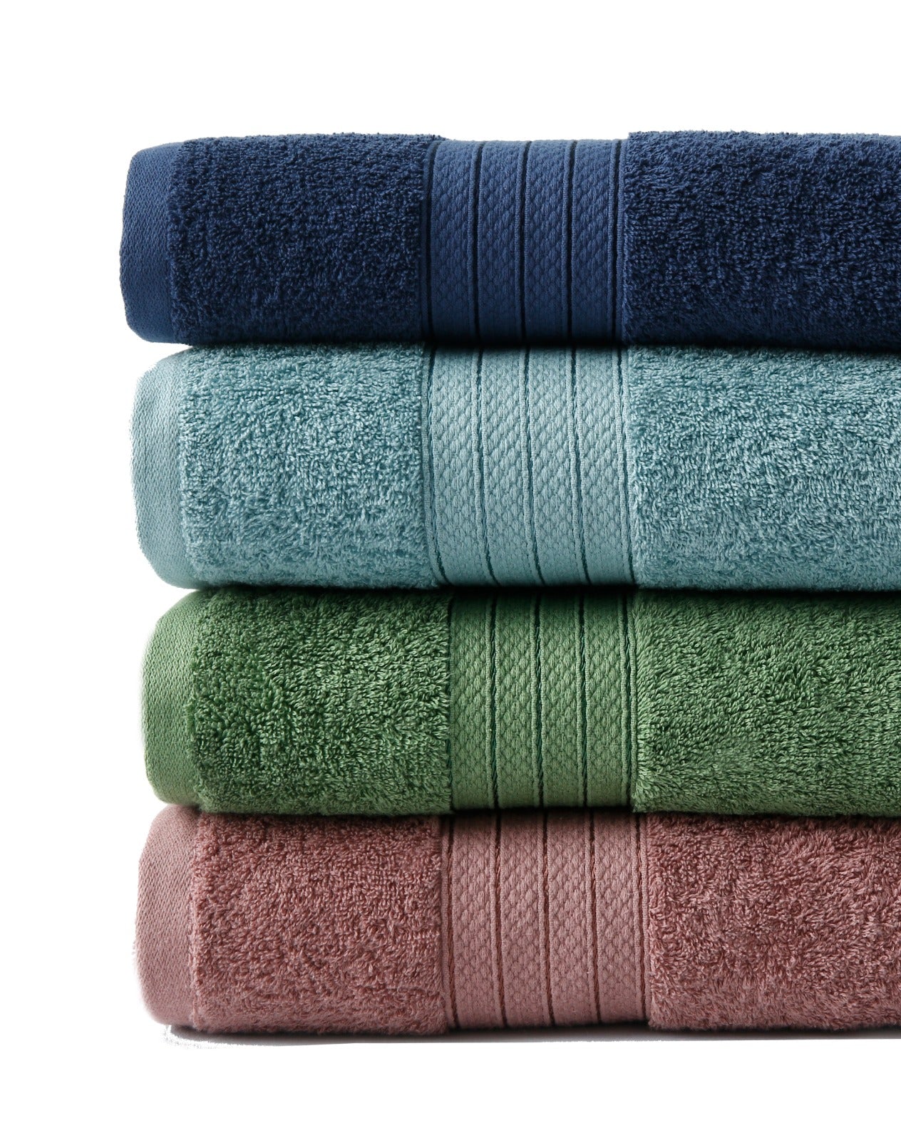 1 PC 100% Cotton Towel (16081)- Dusty Pink