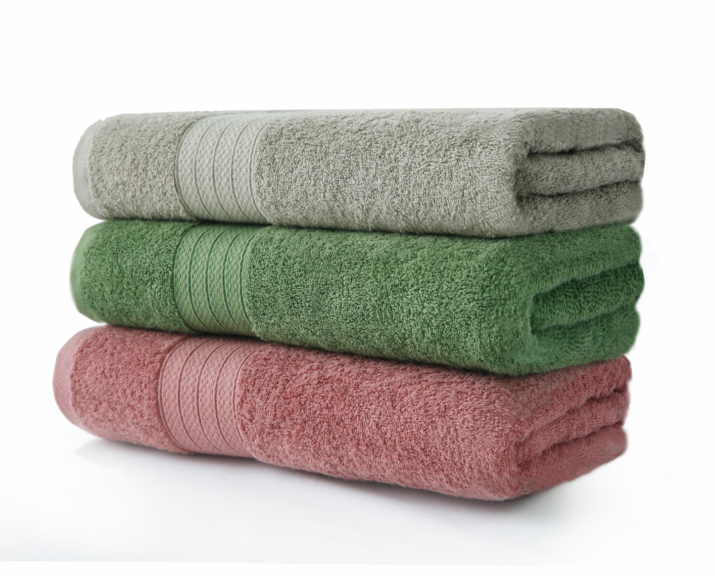 1 PC 100% Cotton Towel (16079)- Dessert Sage