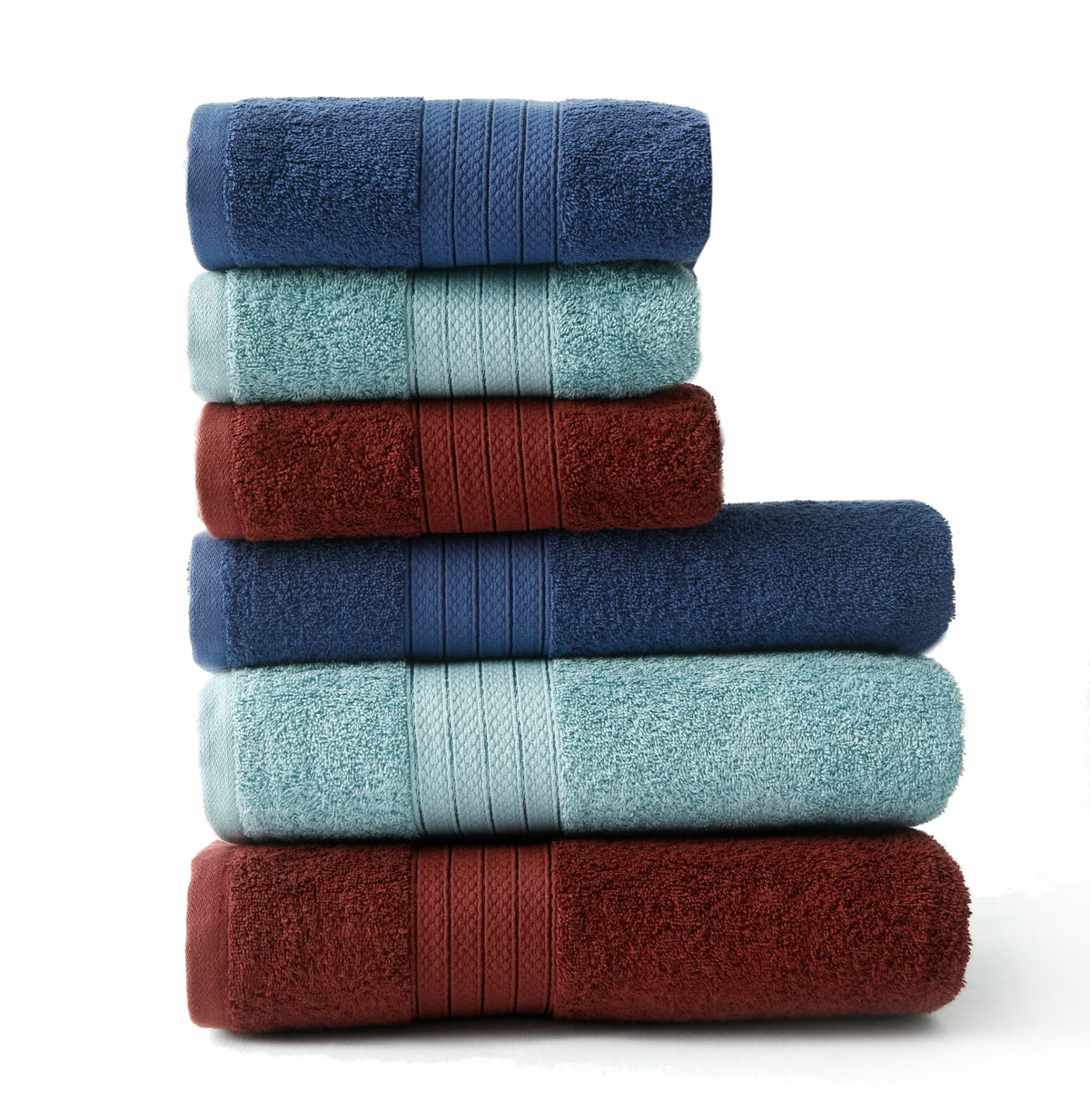 1 PC 100% Cotton Towel (16078)- Storm Blue