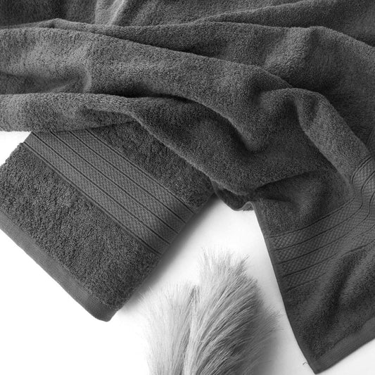 1 PC 100% Cotton Towel (16075)- Charcoal Grey