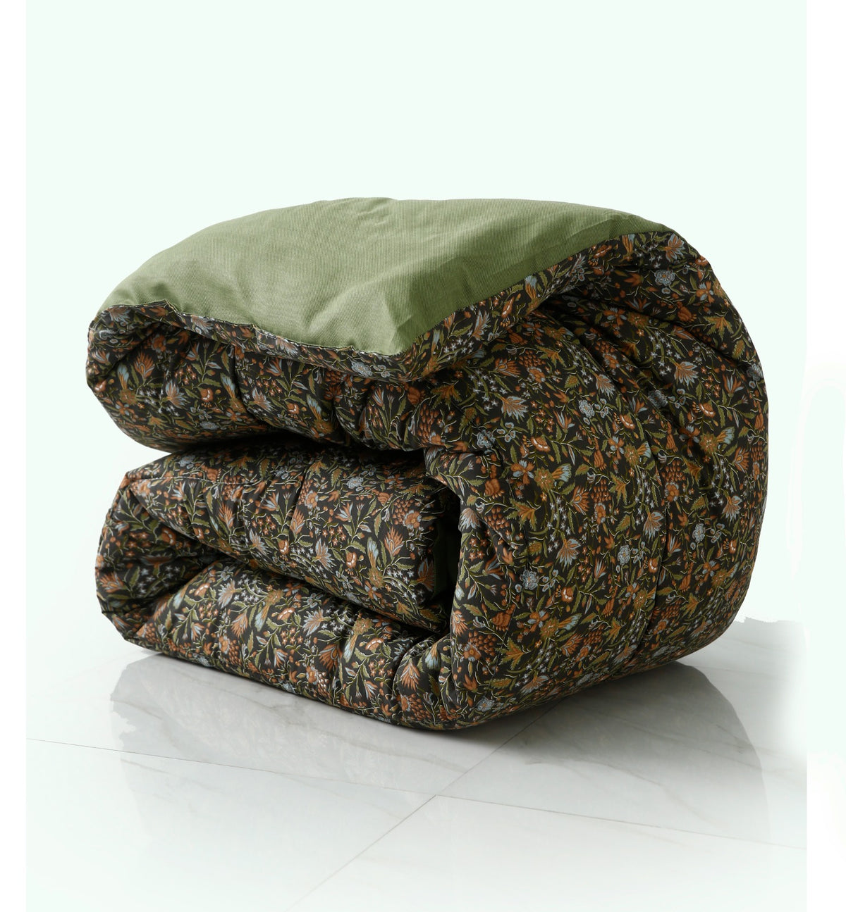 8 PCs Premium Winter Razai Set- Olive Grove