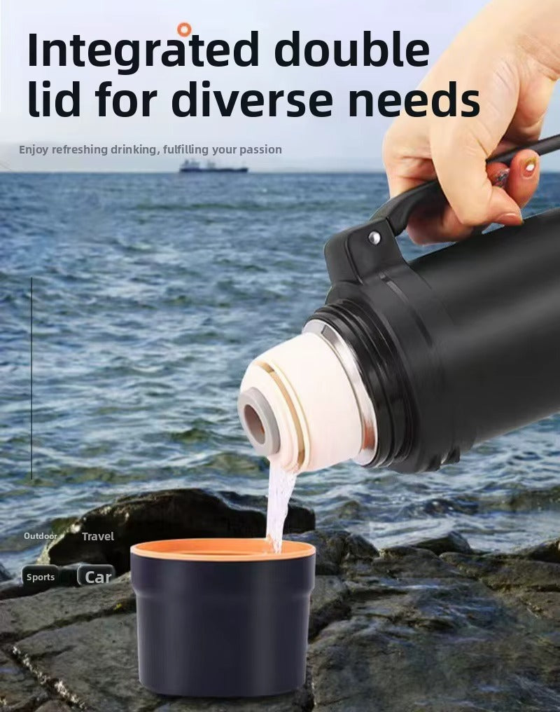 2L Large Capacity Flasks for Hot and Cold Drinks SA2607-19 Black Apricot