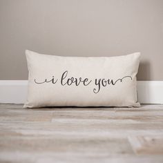1 PCs Digital Printed Cotton Bed Pillow-I LOVE YOU