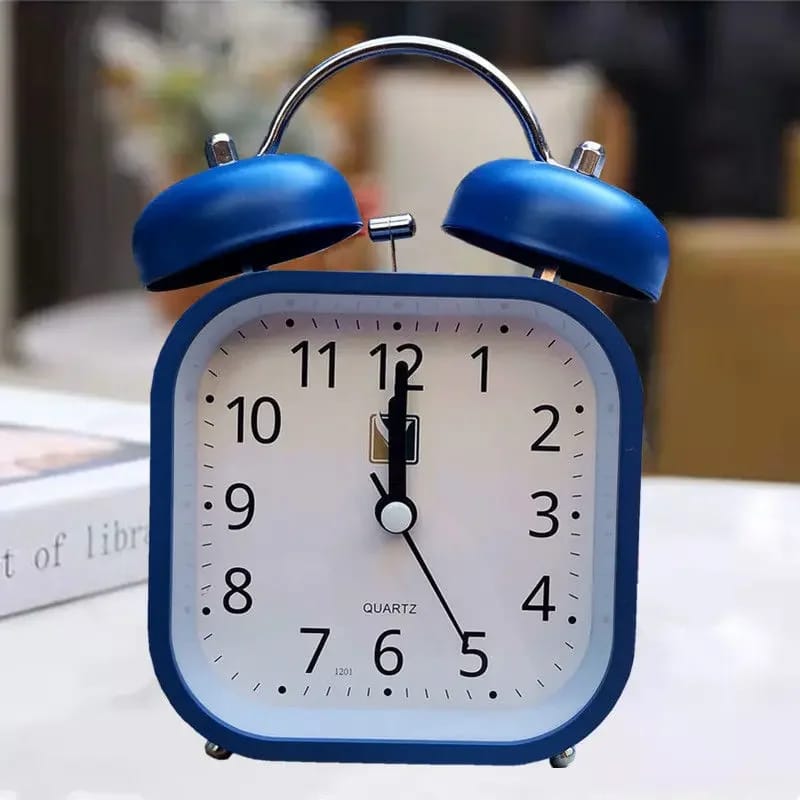 Side Table Alarm Clock-(SA2405-231) Clock Apricot Blue  