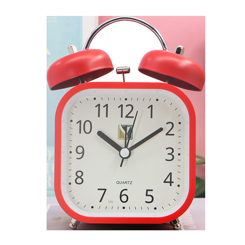 Side Table Alarm Clock-(SA2405-231) Clock Apricot Red  