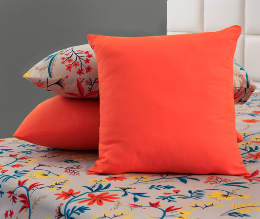 Duvet Cover-Orange Lilly Bed Sheets Apricot