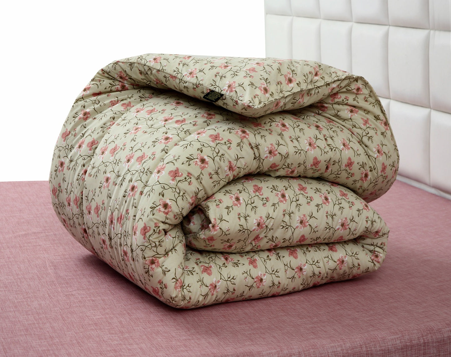 1 PC Single Comforter-Peony Comforters Apricot