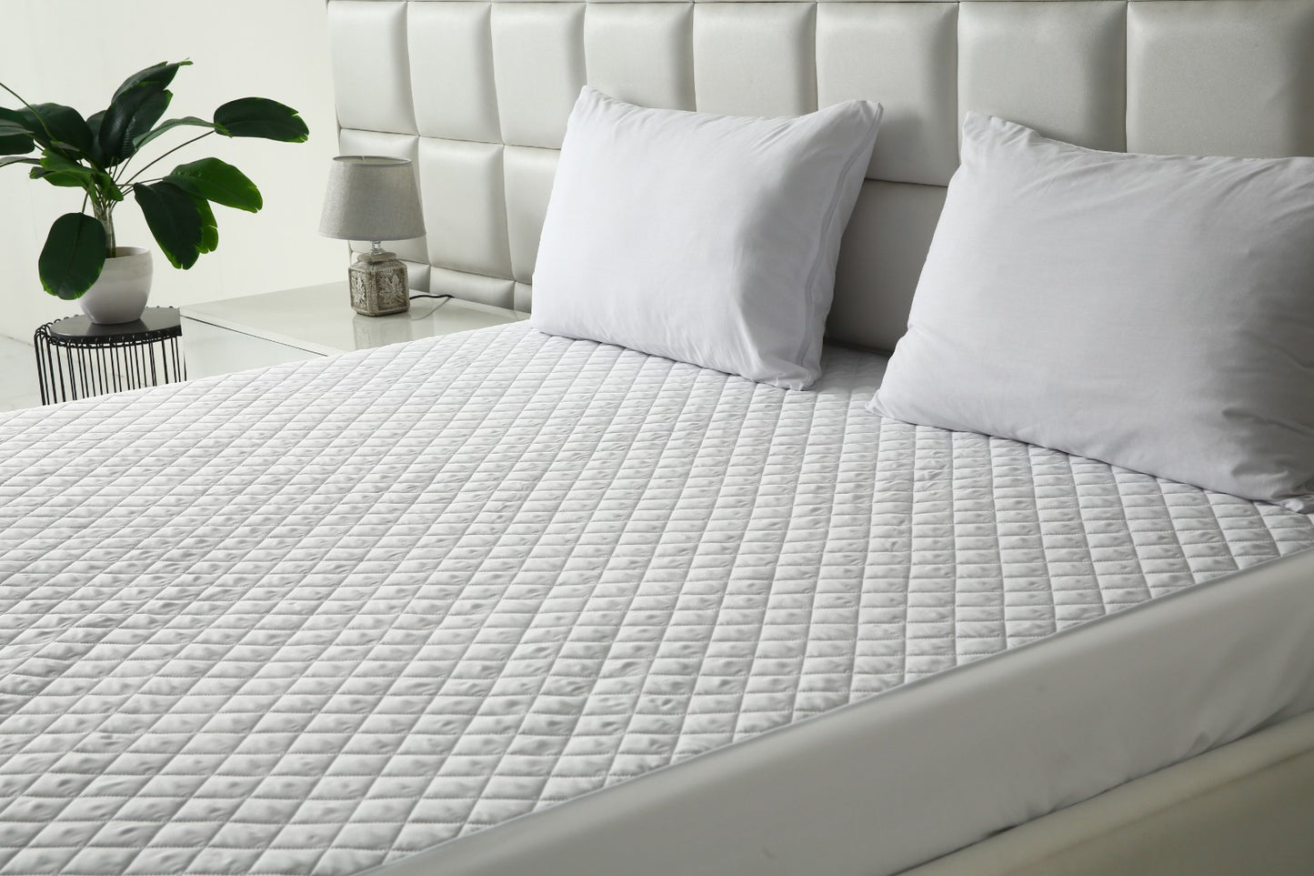 Quilted Waterproof Mattress Protector-White Protectors Apricot