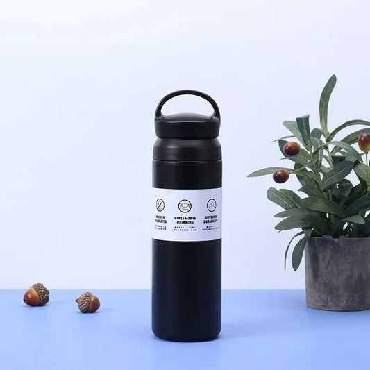 Double-Wall Stainless Steel Insulated Water Bottle(SA2408-225)-Black Apricot