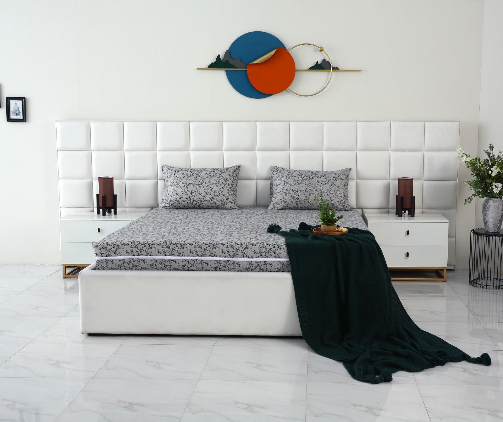 Zipper Mattress Cover Printed-Yarrow Protectors Apricot