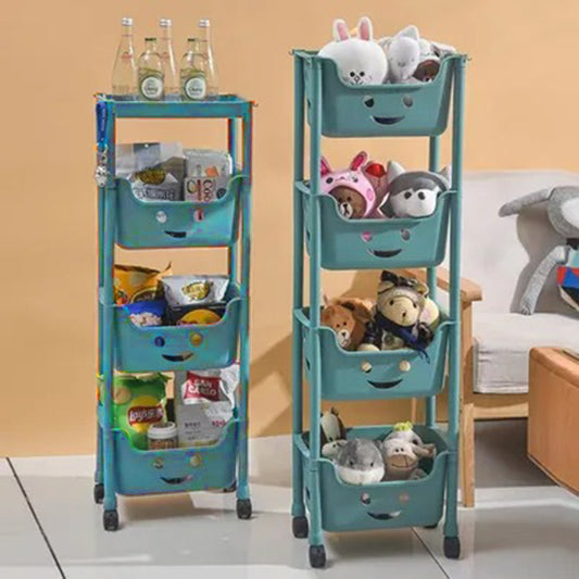 4-Layers Multi-function Trolley Cart for Toy and Snack(SA2405-65)-Green