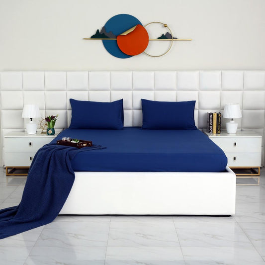 100% Water Replant Fitted Sheet-Blue