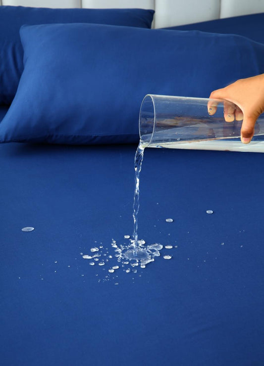 100% Water Replant Fitted Sheet-Blue