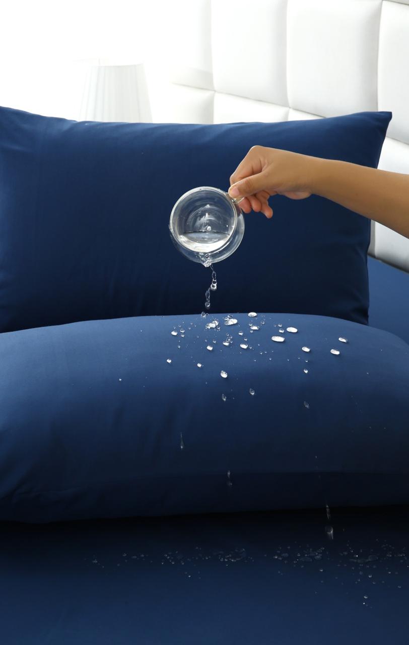 100% Water Replant Fitted Sheet-Blue