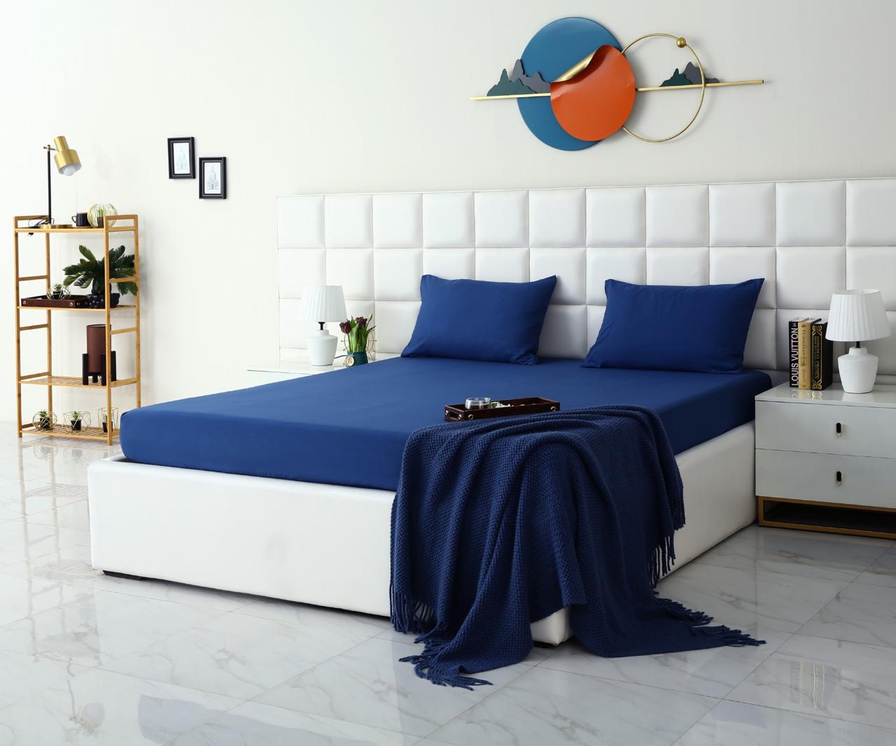 100% Water Replant Fitted Sheet-Blue