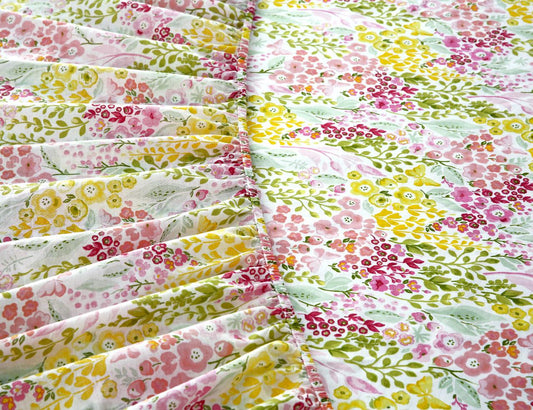Fitted Bed Sheet-Peace Lily Fitted Sheets Apricot