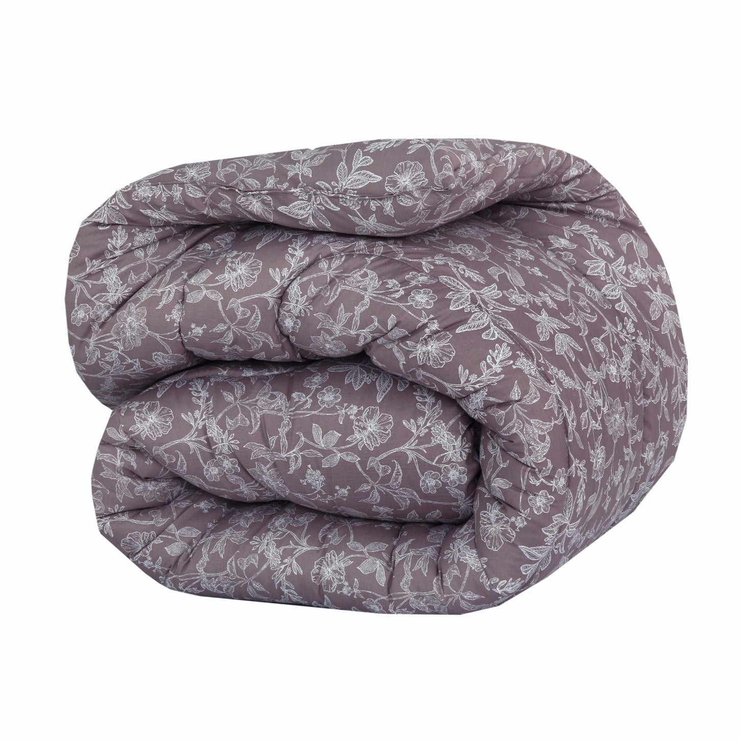 1 PC Double Winter Comforter-White Peonies Comforters Apricot