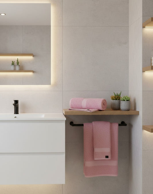 1 PC Bath Towel-Pastel Pink Bath Towels & Washcloths Apricot