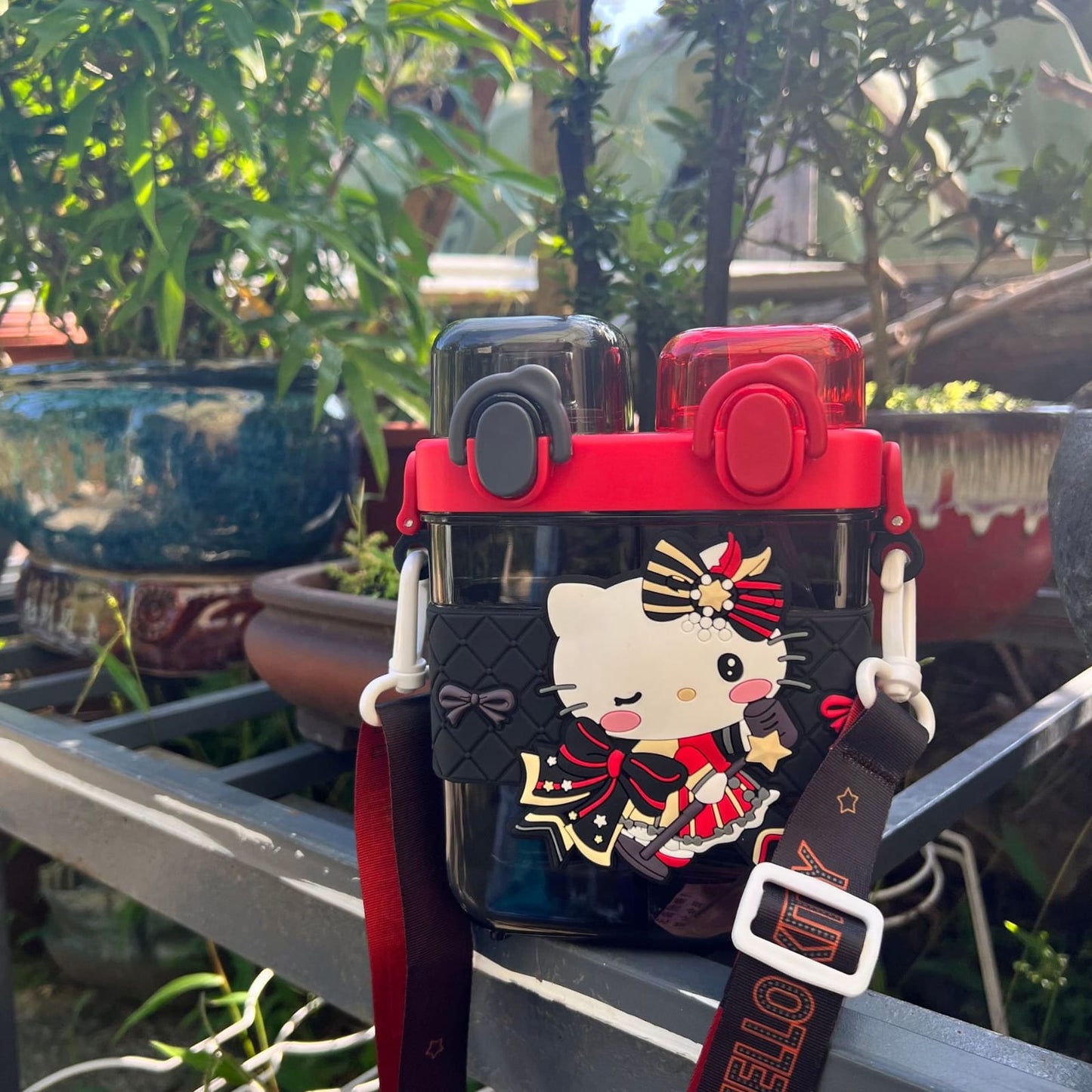 2IN1 PARTITIONED WATER BOTTLE FOR KIDS (SA2510-149)Mickey RED Apricot