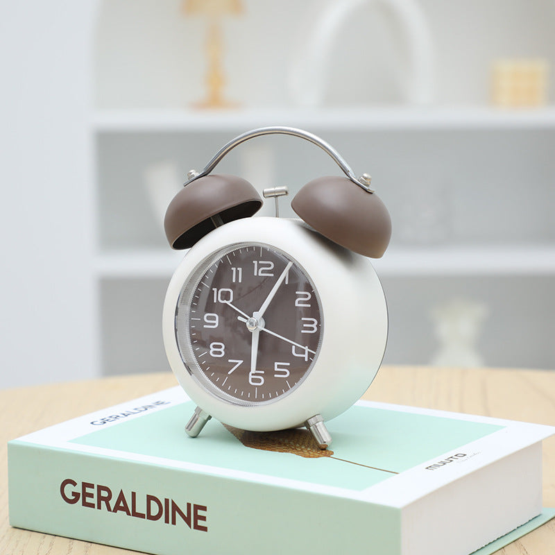 Side Table Alarm Clock SA2405-234 Brown Clock Apricot