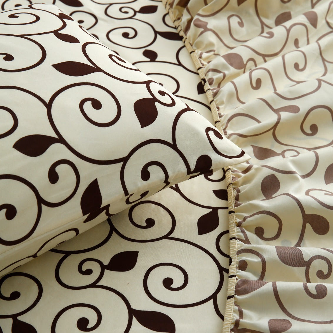 Fitted Bed Sheet- FTM003 Fitted Sheets Apricot
