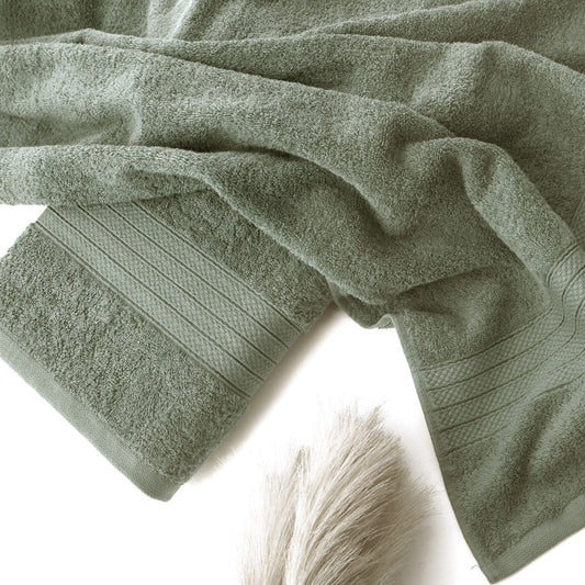 1 PC 100% Cotton Towel (16079)- Dessert Sage