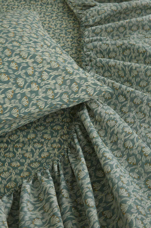 Fitted Bed Sheet- Ginkgo Fitted Sheets Apricot