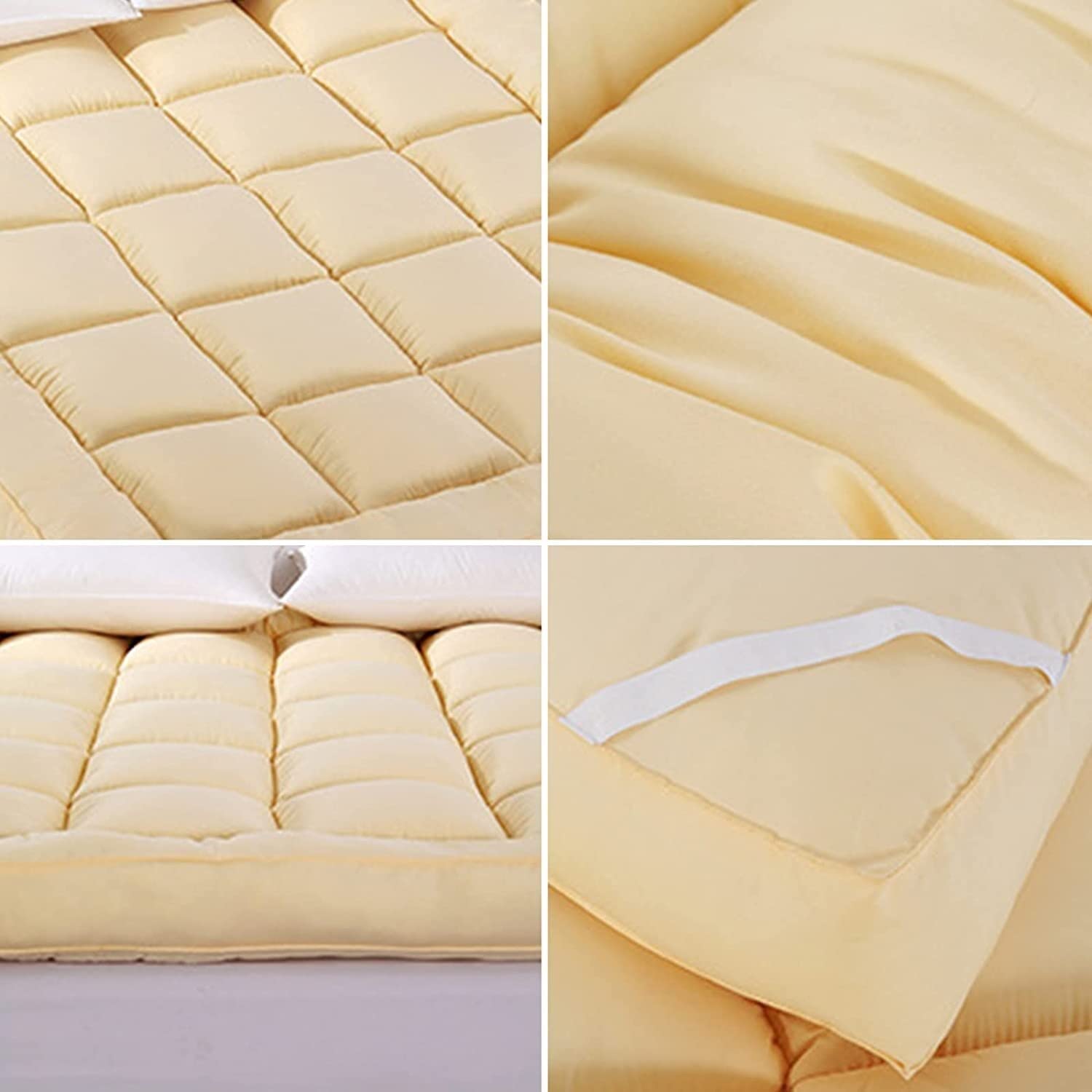 Winter Mattress Topper- 550 GSM Beige Comforters Apricot   
