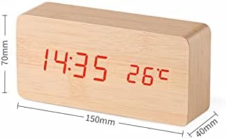 Wood Style Digital Clock(SA2405-228)-Beige(Red LED) Clock Apricot   