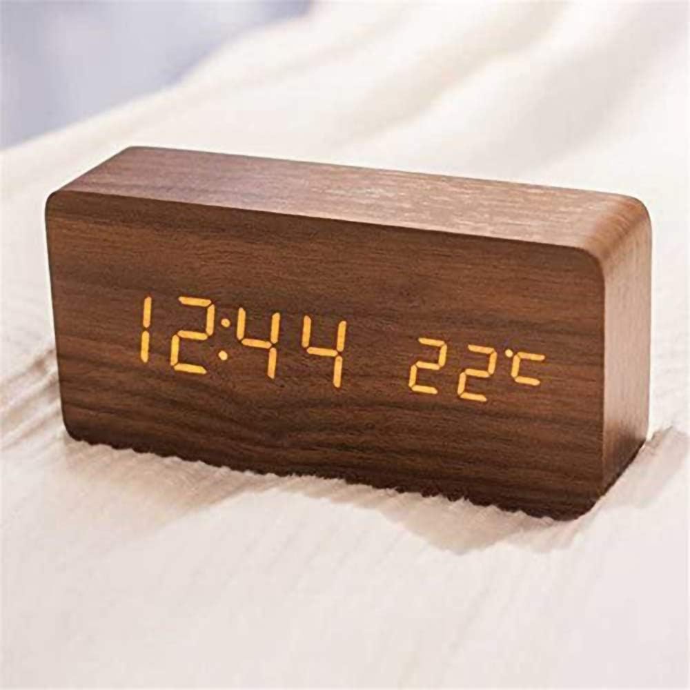 Wood Style Digital LED Clock(SA2405-228)-Brown Clock Apricot   