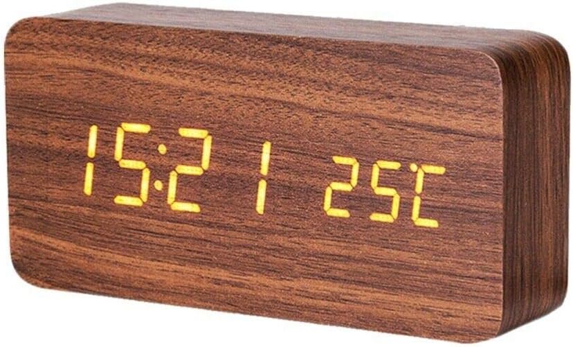 Wood Style Digital LED Clock(SA2405-228)-Brown Clock Apricot   