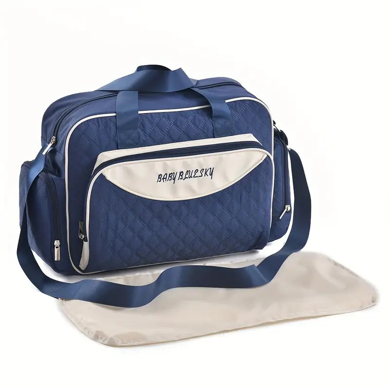 Multi function Mommy Bag with Large Capacity-SA2408-272(Blue) Blankets Apricot