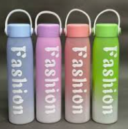 FASHION Water bottle with Time Marker-SA2408-222 Apricot