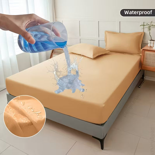 100% Water Replant Fitted Sheet-Beige Protectors Apricot