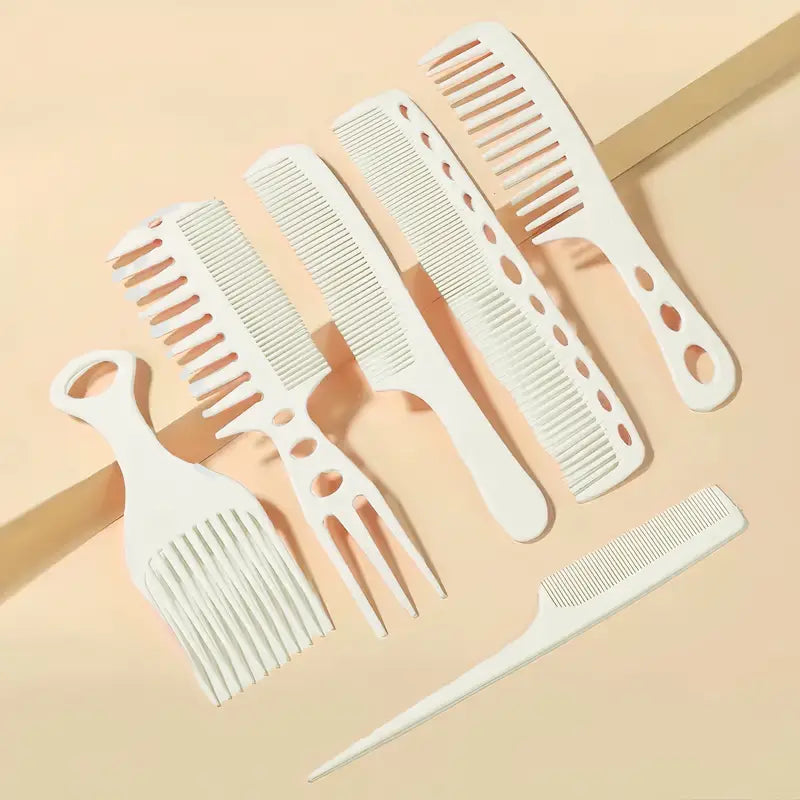 6pcs Comb Set Suitable For All Hair Types-SA2408-156 hair brush Apricot